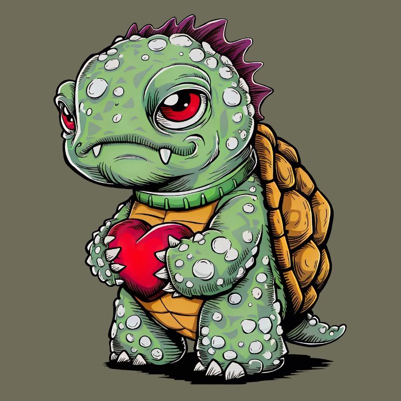 Turtle with heart
