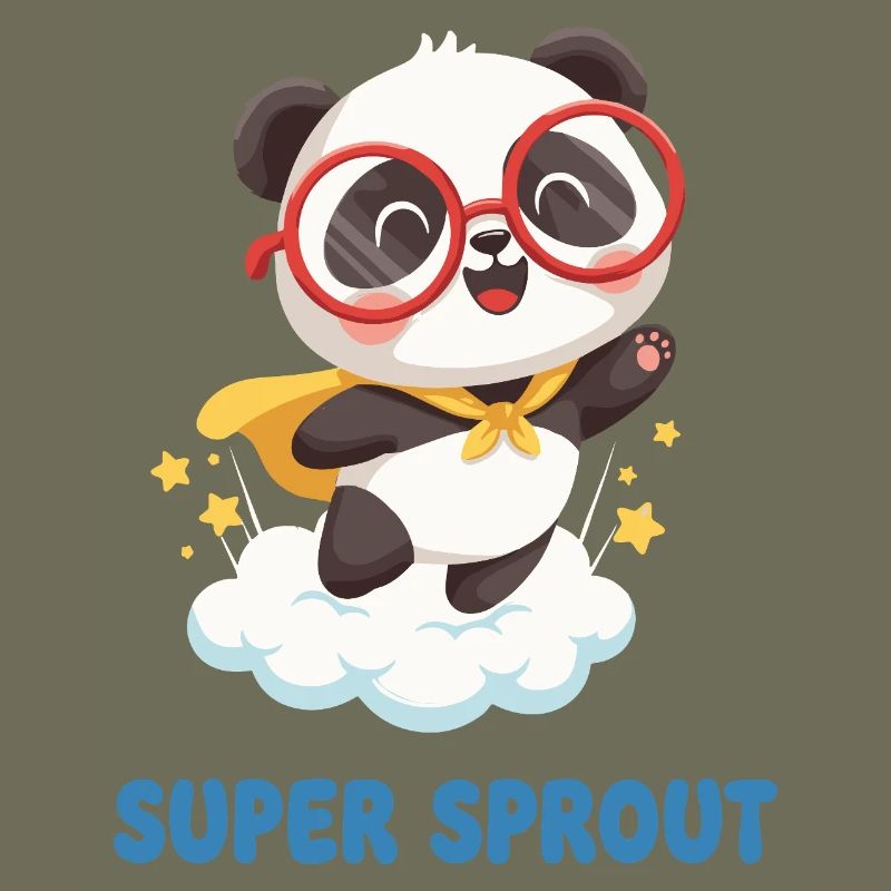 Süßer Super Sprout Panda mit Kappe