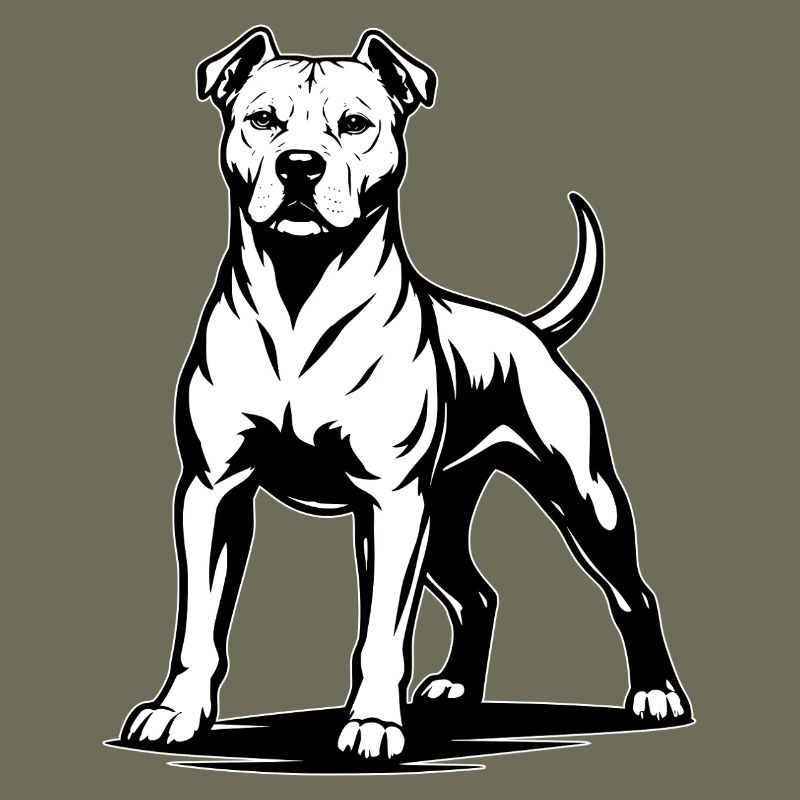 Pitbull in stolzer Pose