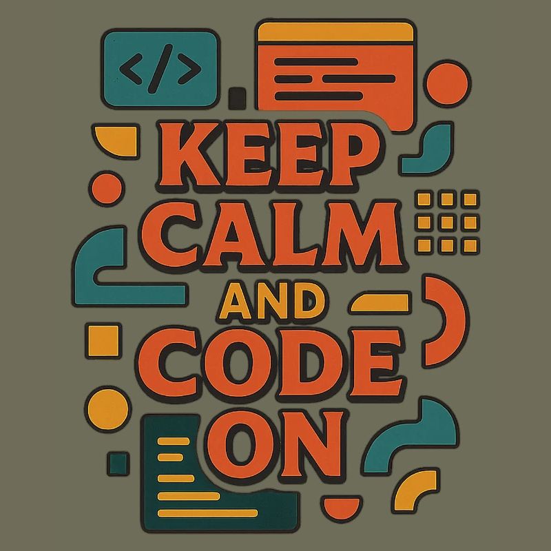 Keep Calm and Code On – Funny Coder Shirt