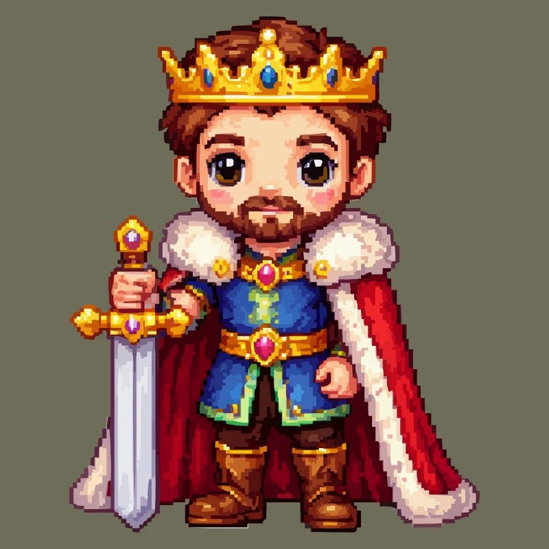 Königlicher Pixelkrieger