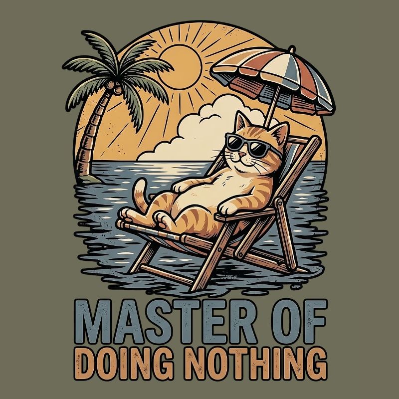 Lazy Cat Funny Saying