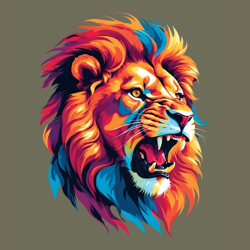 Multicolored Lion