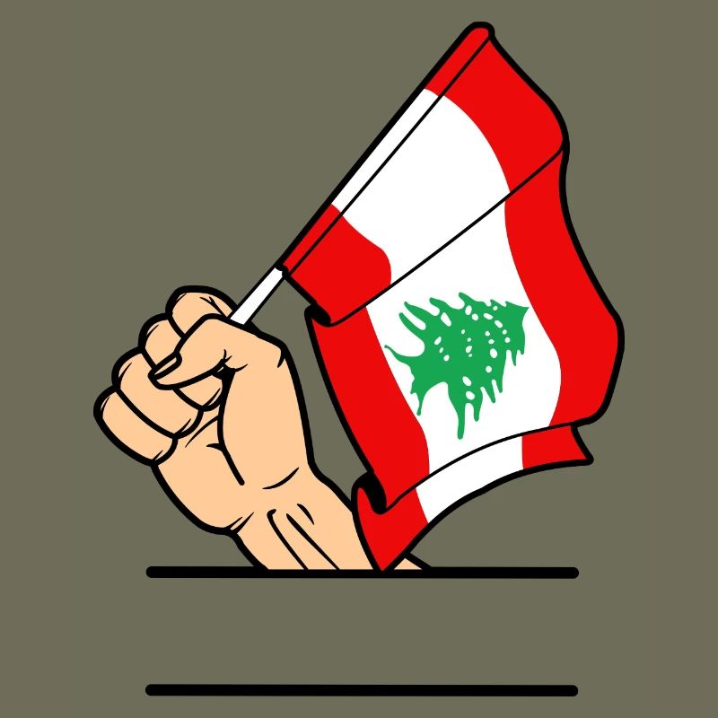Flagge Libanon erster Textraum
