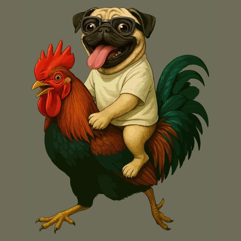 Mops beim Hahnritt