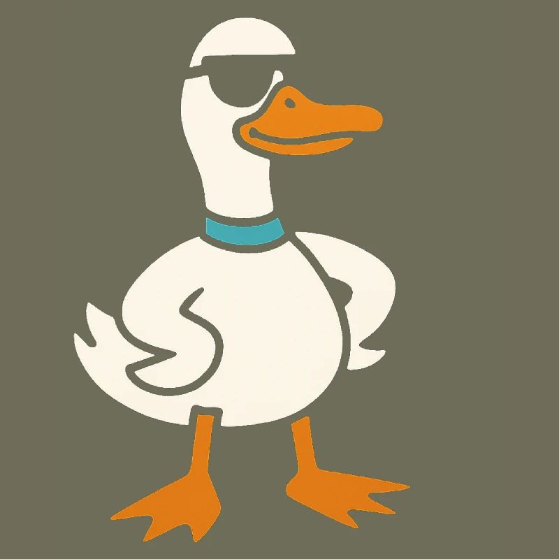 Cool duck with sunglasses