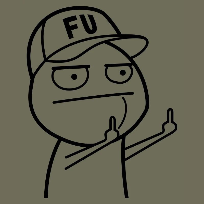 FU Meme mit Basecap (Farbe änderbar)