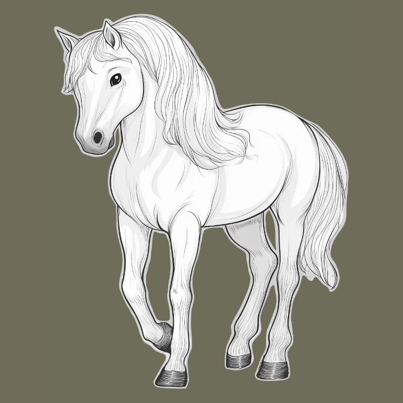 Weißes Pferd