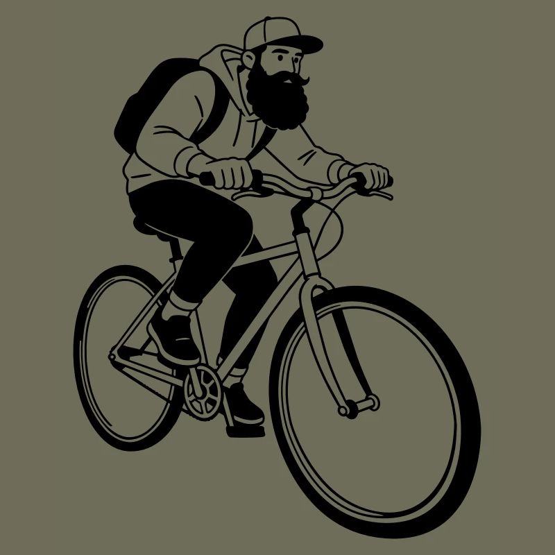 Fahrrad-Hipster