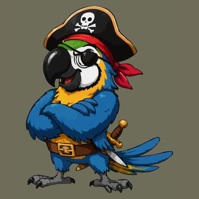 Oiseau pirate avec cache-œil