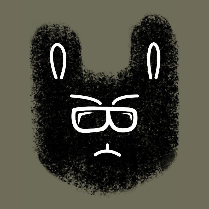 Nerd bunny with glasses