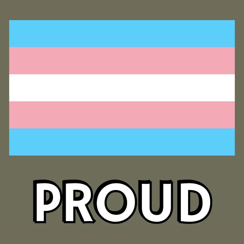 PROUD trans flag