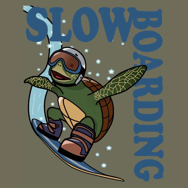 Snowboard Winter Turtle