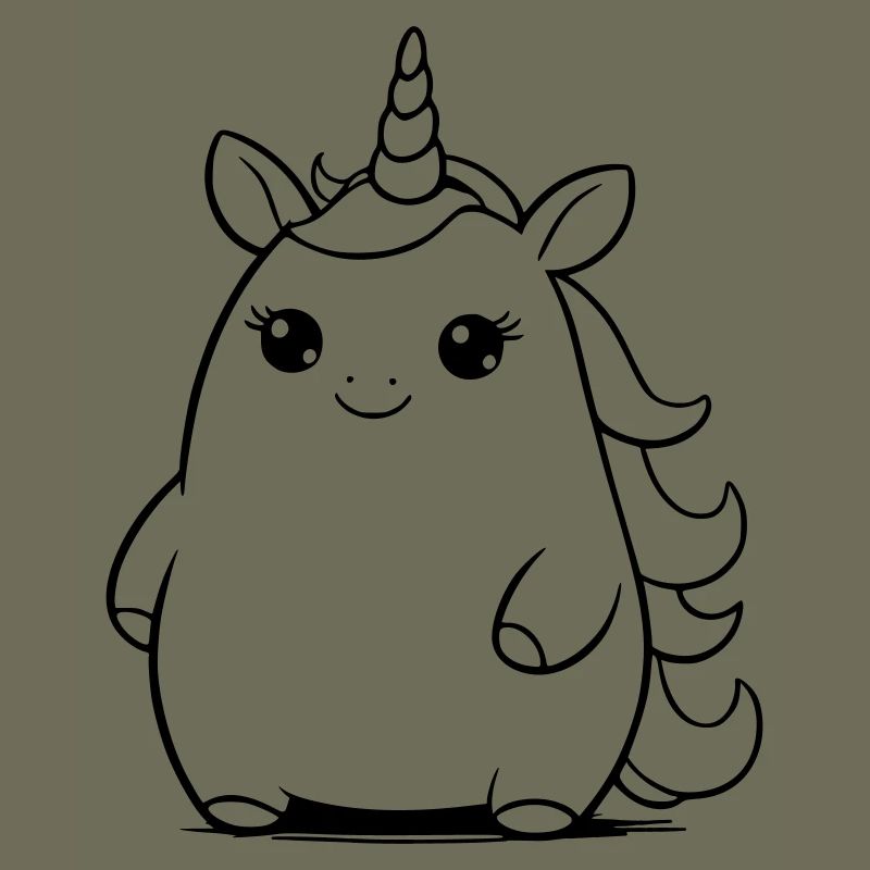 Licorne potelée comme illustration vectorielle