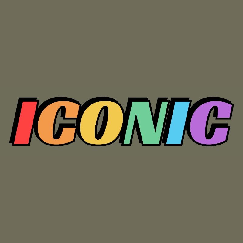 Iconic - Rainbow Text LGBT Pride