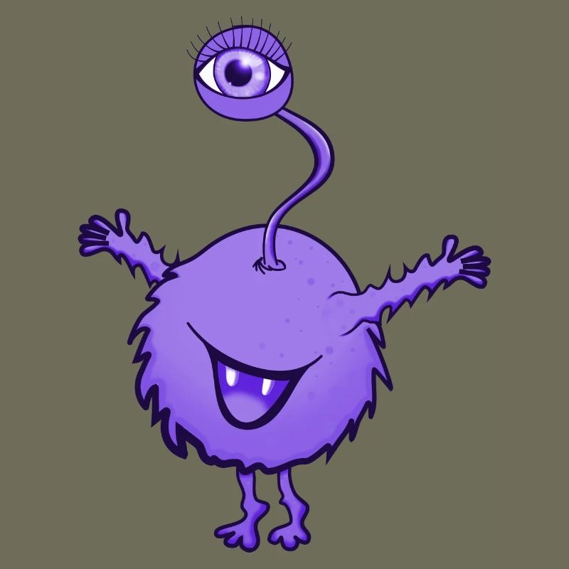 Monstre pourpre avec un oeil