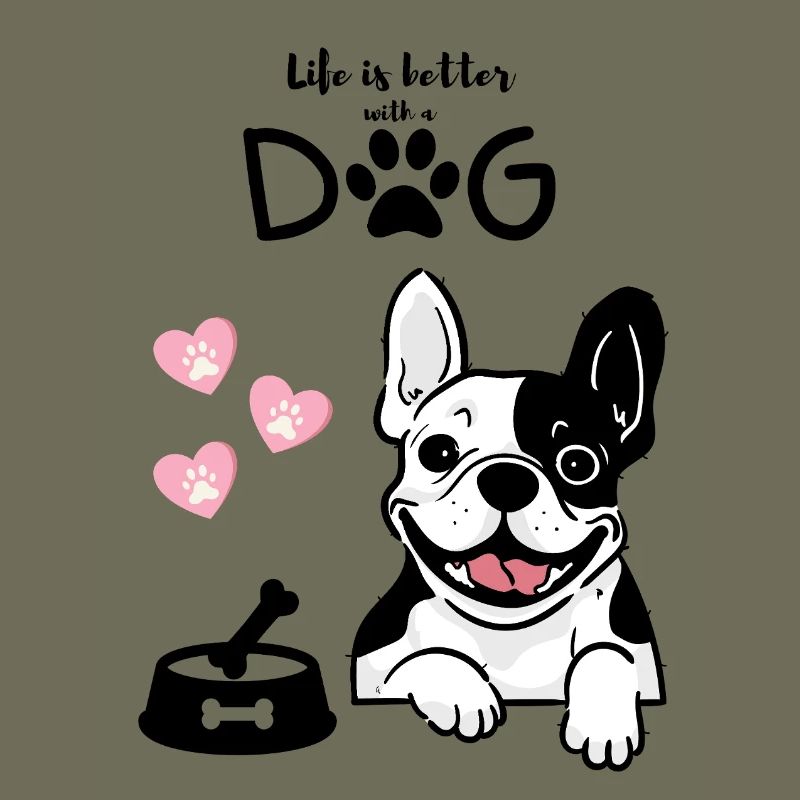 Pull mignon pour maman de chien bouledogue français « Frenchie »