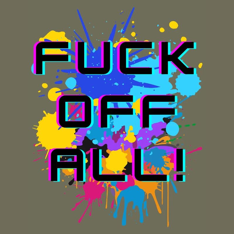 Ausdrucksstarker Text mit einer Explosion von Farben