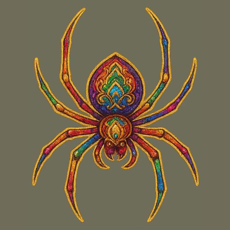 Rainbow Spider Ornament