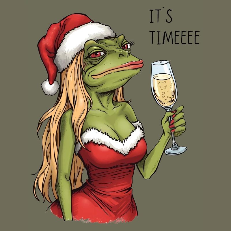 Drôle de grenouille de Noël C’est le temps de concevoir