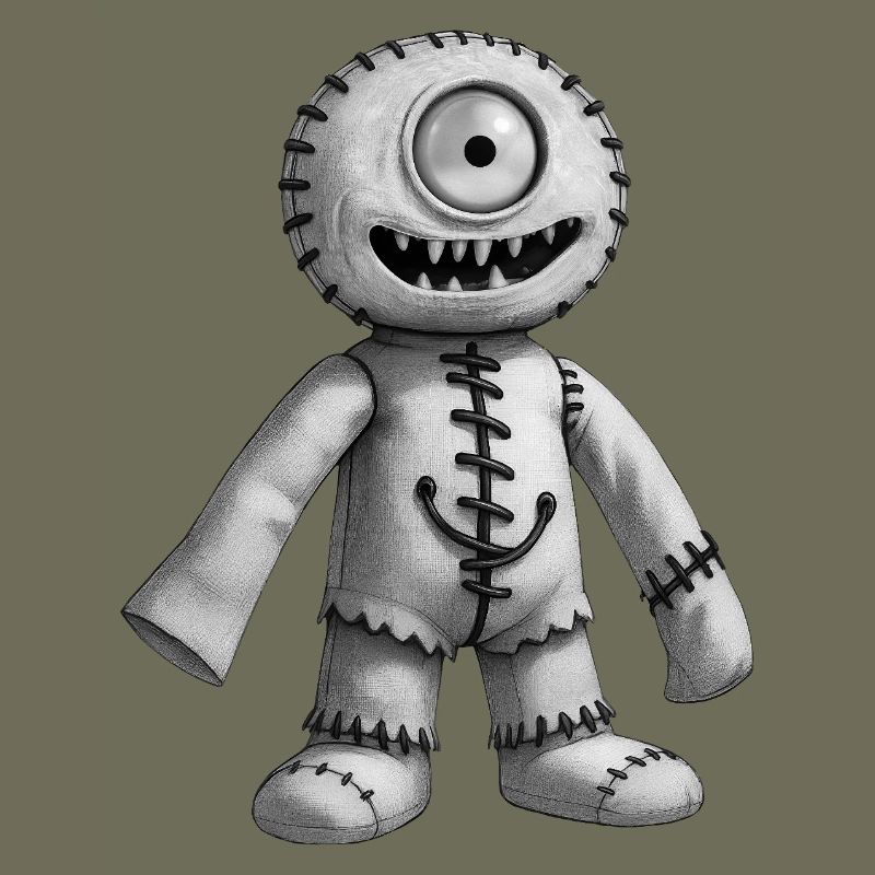 MONSTER DOLL #2 [Black & White]