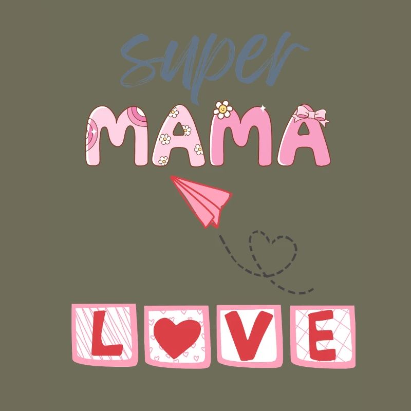 Super Mama - Heart Design