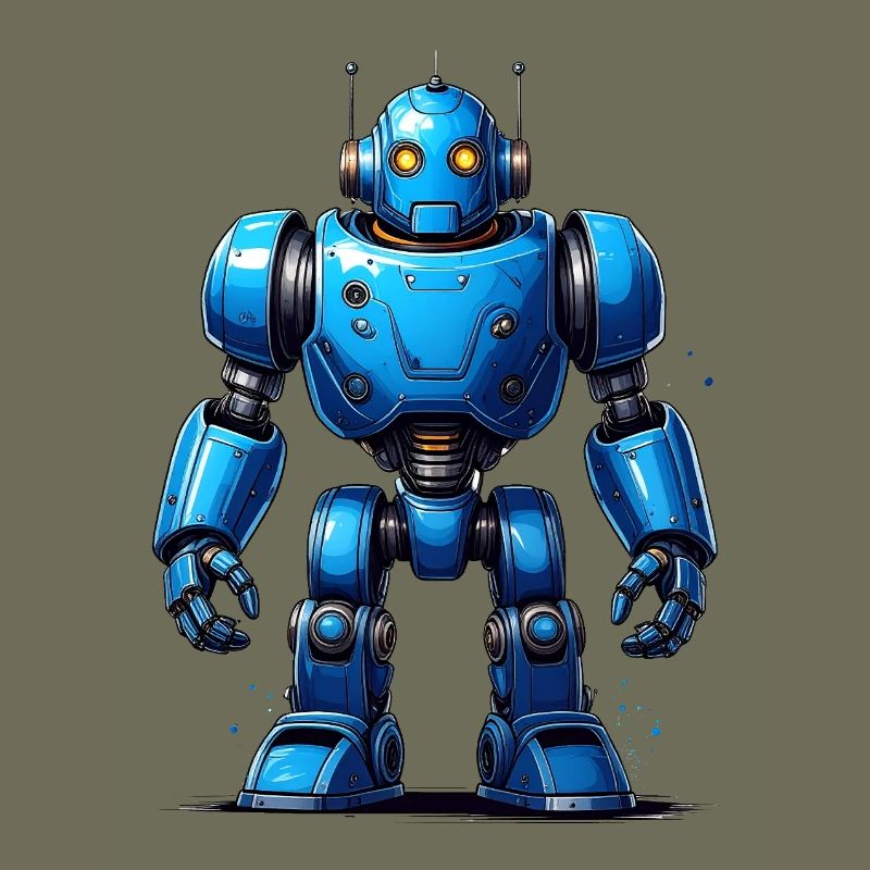 Blauer Roboter