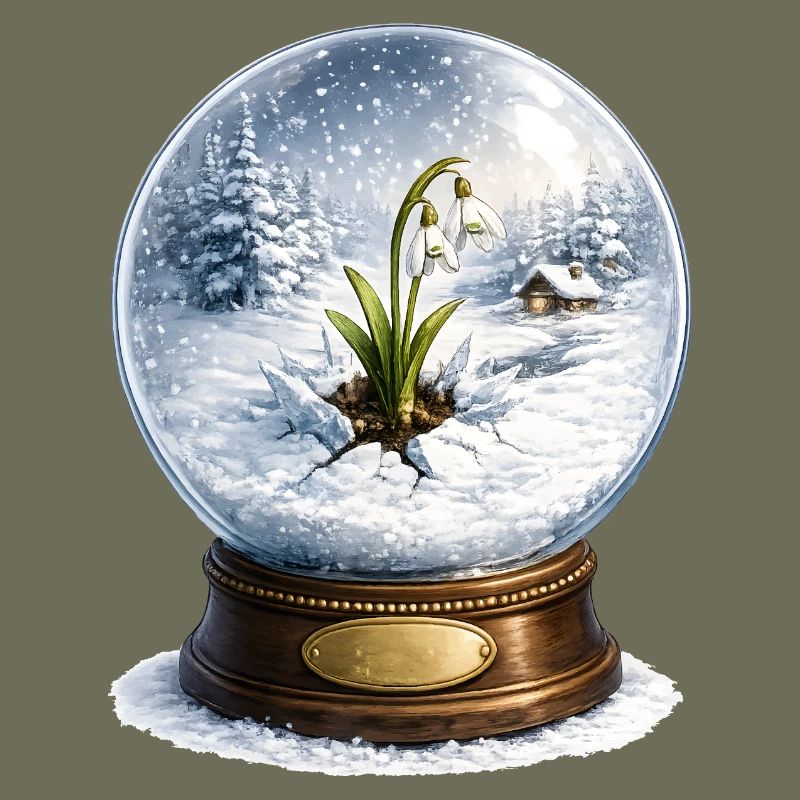 Snowdrop breaks through winter