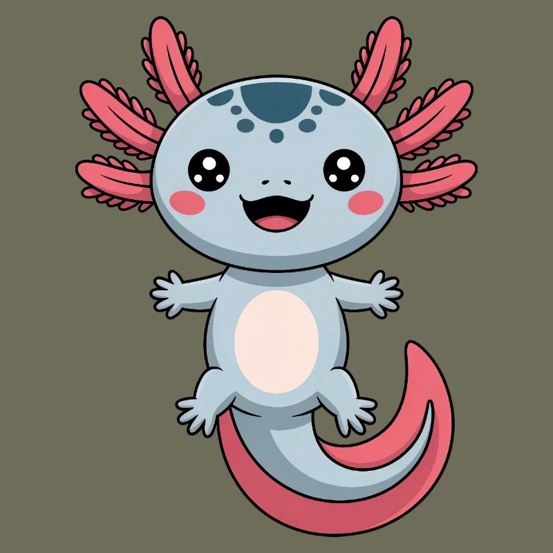 Axolotl Süß Comic