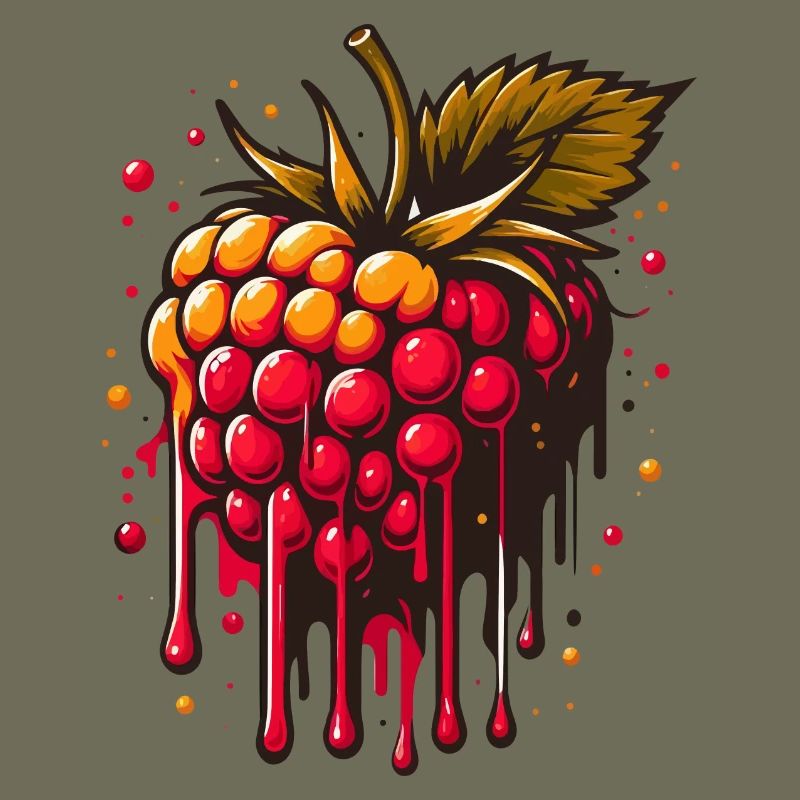 Two-tone dripping raspberry
