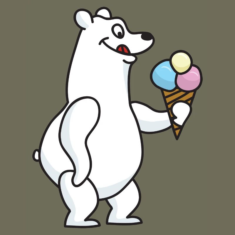 Eisbär Eiskrem Eiscreme Kugeleis Winter