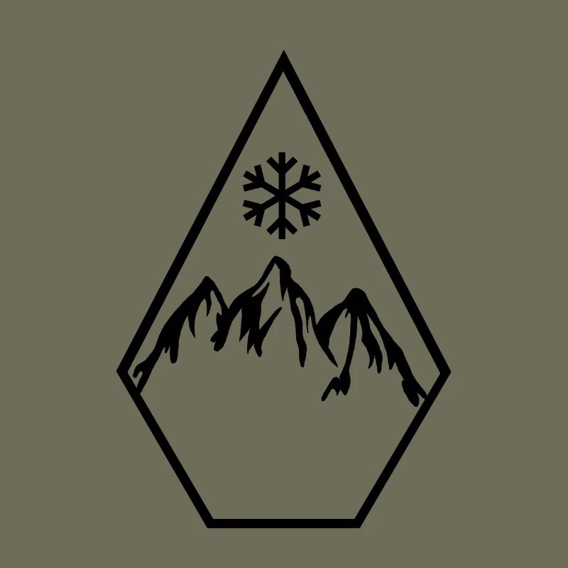 Ski Snowboard Snowflake Diamond