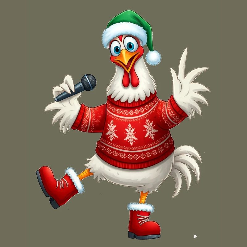 Holiday Singing Hen Sweater