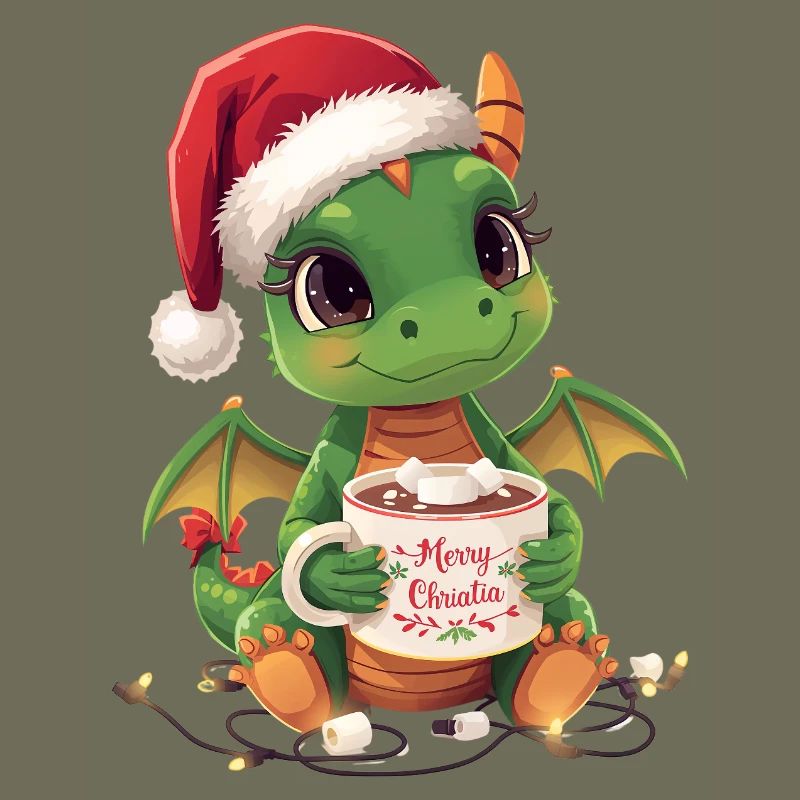Warmer Weihnachtsdrache