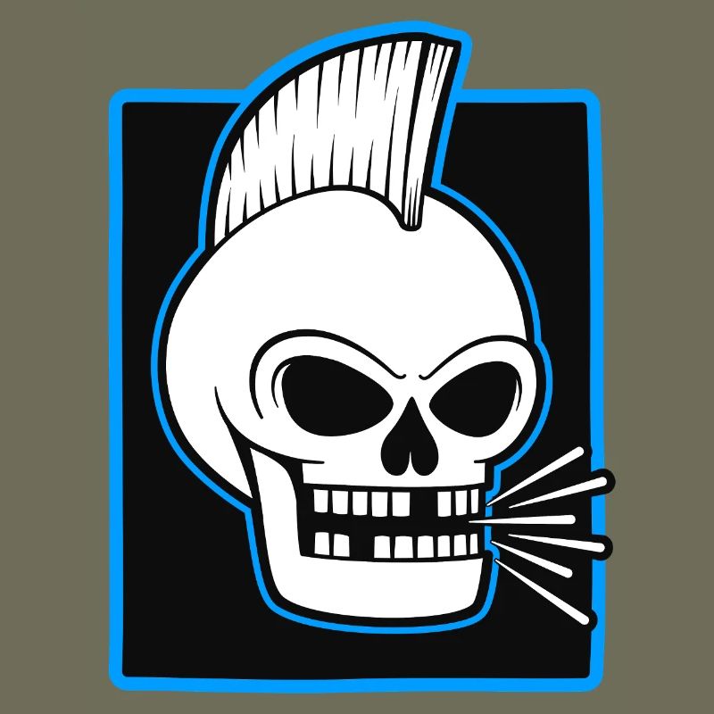 Skull Mohawk Punk-Grafik