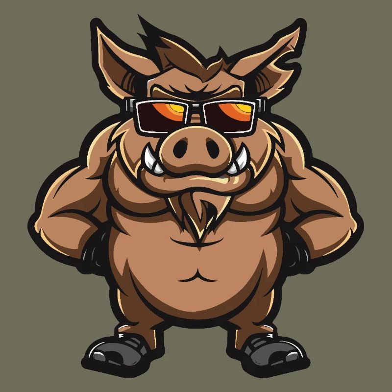 Wildschwein Schwein Cool Comic
