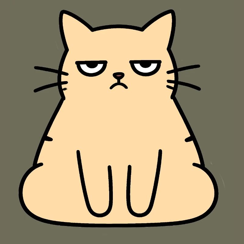 Grumpy Lounge-Katze
