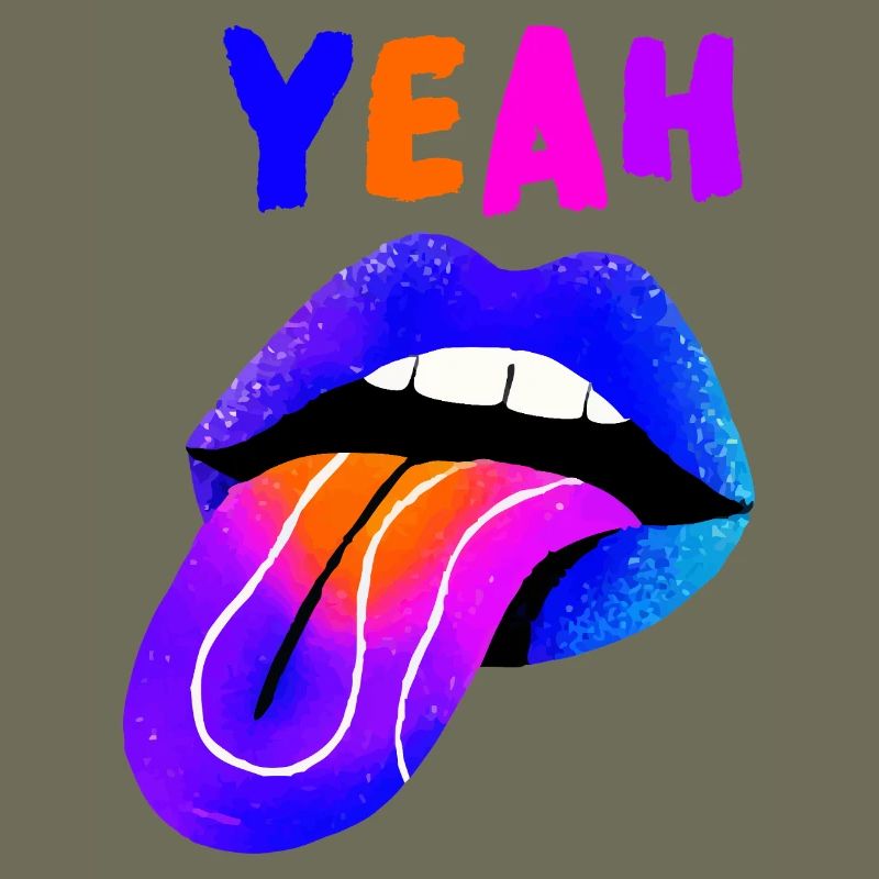 Lebendige Lippen YEAH Pop Art