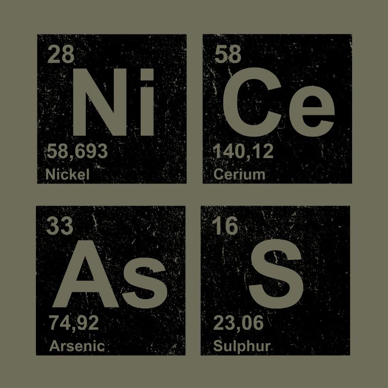 Tableau périodique Nice Ass des éléments nerd geek