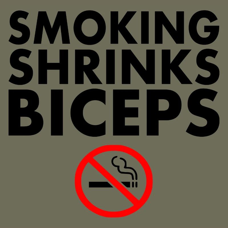 Smoking shrinks the biceps