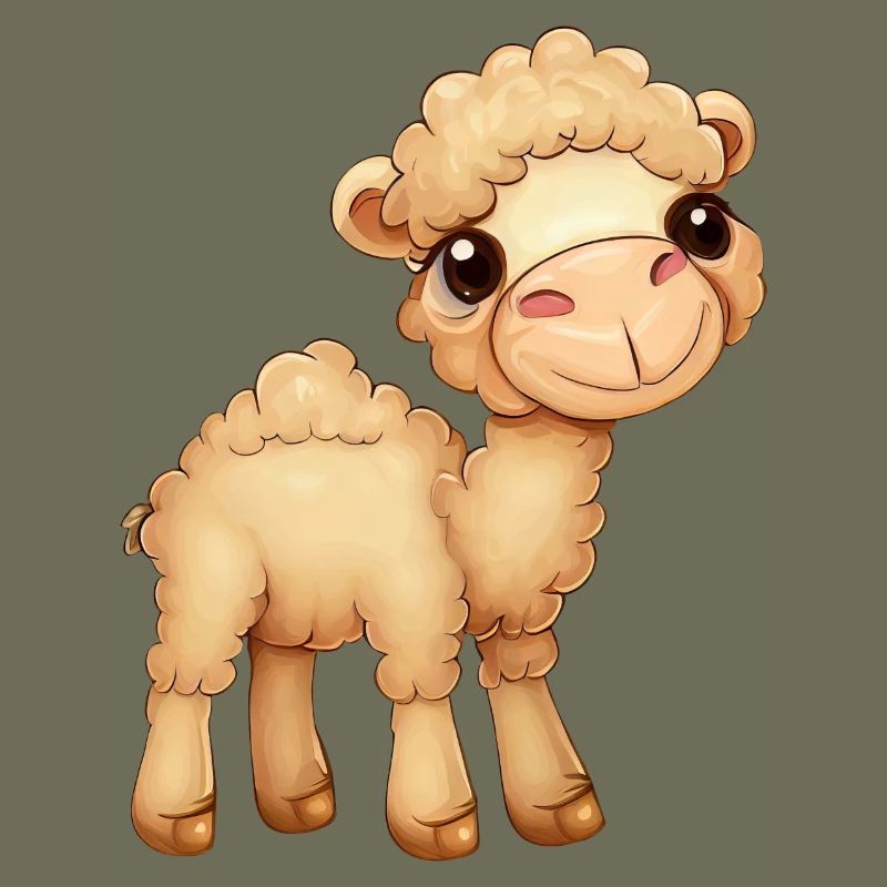 Fluffy cute dromedary