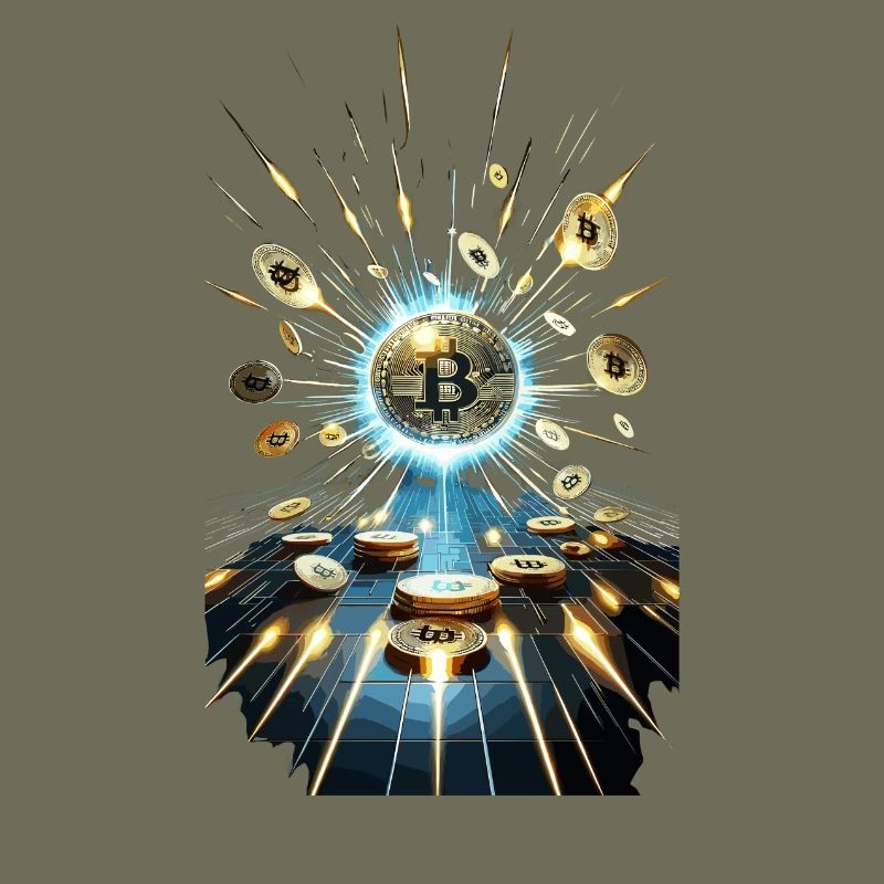 Bitcoin Explosion Conception d’art numérique