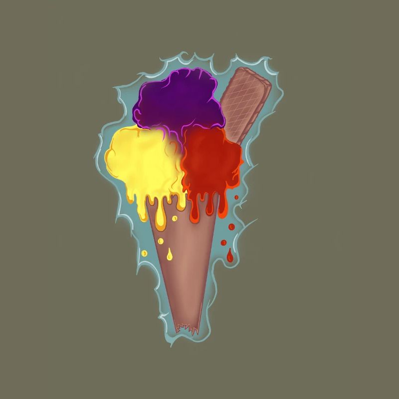 Regenbogen Eis