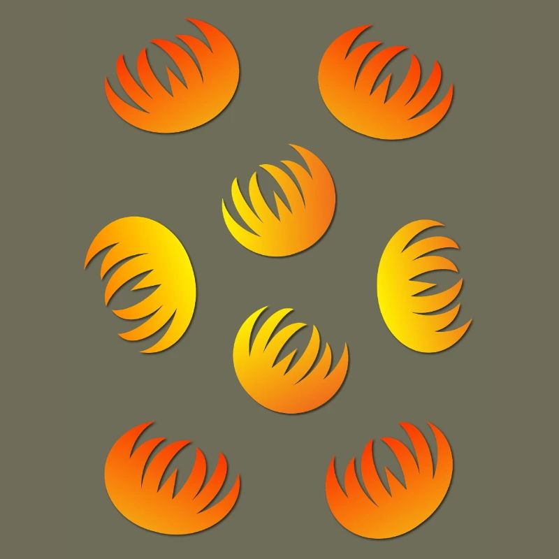 Flammenring Muster Gelb Orange