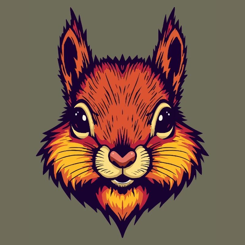 Leuchtend herbstliches Eichhörnchen 