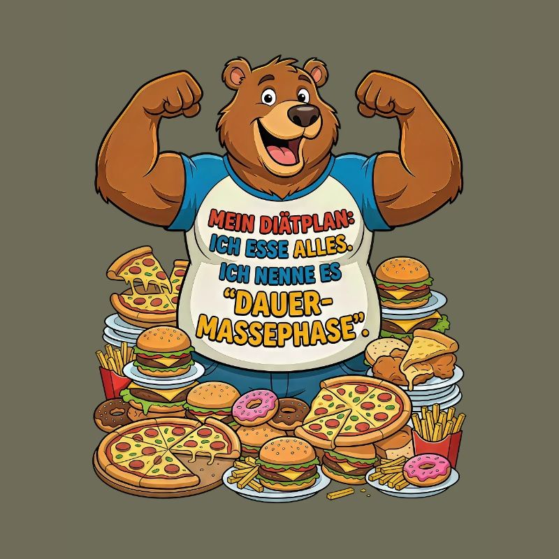 Dauer-Massephase: Bär mit Pizza