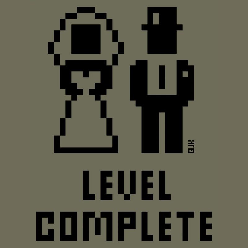 Level Complete (Wedding / Bachelor Party / Pixel / Bold / B)
