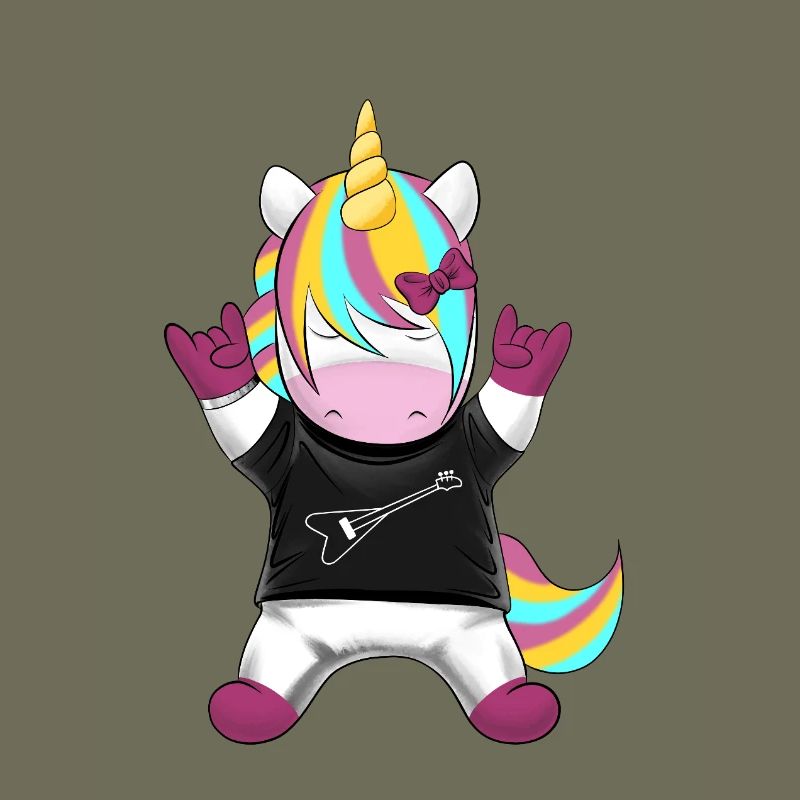 Regenbogen Einhorn Rocker