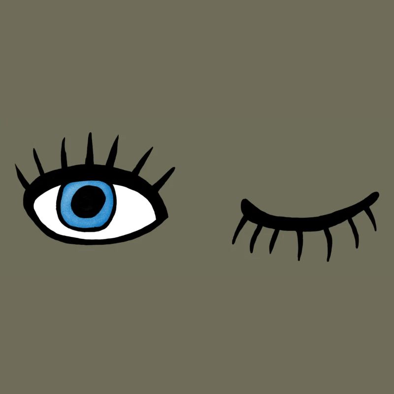zwinkernde Augen