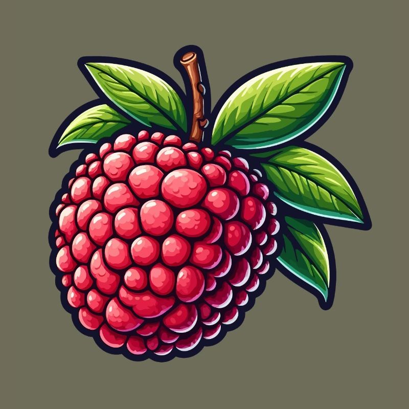 Litchi Illustrée Éclatant